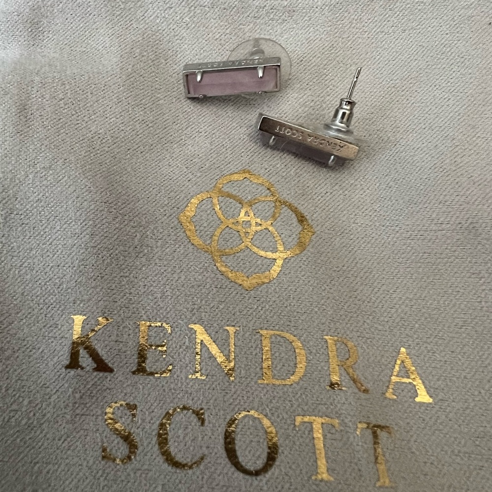 Kendra Scott Pink rectangle earrings